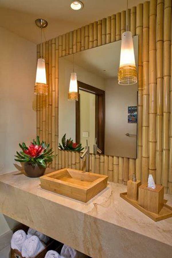 Painel Com Bambu