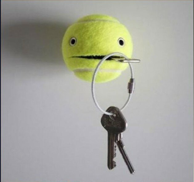 Porta Chaves Feito Com Bola de Tenis