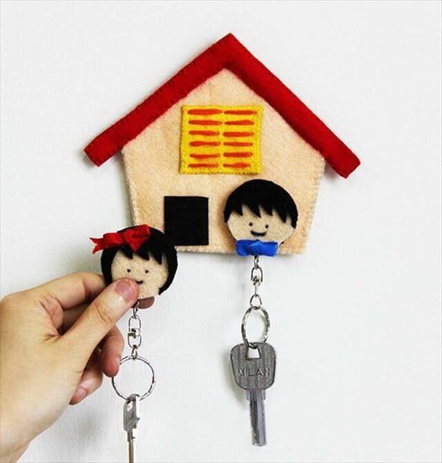 Porta Chaves Feito Com Feltro