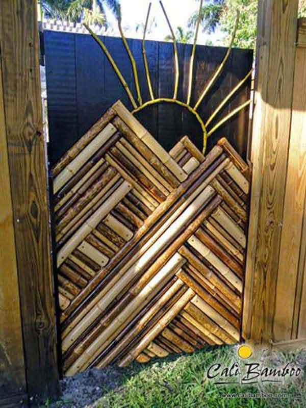 Porta Decorativa Com Bambu